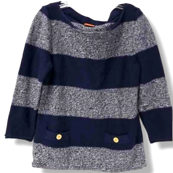 Tory Burch Sweaters - Tory BURCH Cotton & Merino Wool Knit Nautical Stripped Sweater Size Large